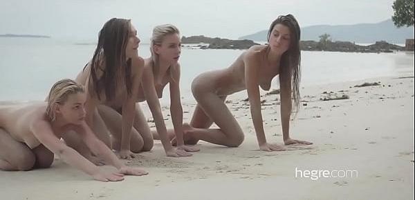  4 nude beach nymphs